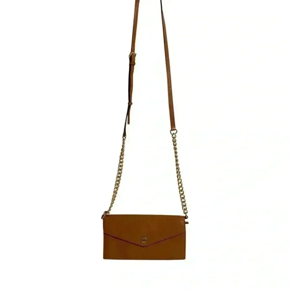 Michael kors brown leather crossbody handbag